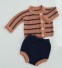 Gyermek kötött pulóver és rövidnadrág A2661 világos barna