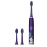 Gyermektér kialakítású elektromos fogkefe Puha elektromos állatfogkefe gyerekeknek 3 cserefejjel IPX7 Astronaut AA elemes vízálló fogkefe lila