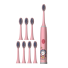 Gyermektér kialakítású elektromos fogkefe Puha elektromos állatfogkefe gyerekeknek 8 cserefejjel IPX7 Astronaut AA elemes vízálló fogkefe rózsaszín