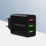 Gyors töltésű hálózati adapter 3 USB-port K772 fekete
