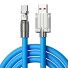 Gyorstöltő kábel forgatható USB-C csatlakozóval 120 W 6 A 1,5 m kék