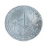 Gyűjthető aranyozott Ethereum érme fém emlékérme kriptovaluta érme utánzata Ethereum kriptoérme 4 cm ezüst