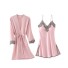 Halat de baie și cămașă de noapte pentru femei P2584 roz