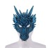 Halloween-Drachenmaske blau