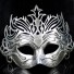 Halloween-Maske H1113 silbern