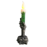 Halloweenska dekoratívna sviečka zelená