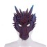 Halloweenská maska drak fialová