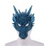 Halloweenská maska drak modrá