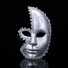 Halloweenská maska H1110 stříbrná