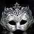 Halloweenská maska H1113 stříbrná