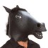 Halloweenská maska koně černá