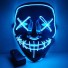 Halloweenská svítící maska modrá