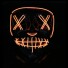 Halloweenská svítící maska oranžová