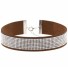 Halsband mit Strasssteinen J3495 braun