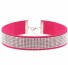 Halsband mit Strasssteinen J3495 rosa