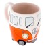 Handbemalte Keramiktasse J2546 orange