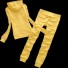 Hanorac și pantaloni de trening pentru femei B991 galben