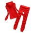 Hanorac și pantaloni de trening pentru femei B991 roșu