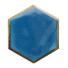 Hatszög alakú kerámia poháralátét kék