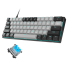 Herní klávesnice s modrým podsvícením Podsvícená klávesnice Klávesnice s USB-C rozhraním šedá