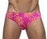 Herren-Bademode mit Blumenmuster F925 dunkelrosa