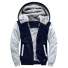 Herren-Baumwollfleecejacke J934 dunkelblau