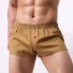 Herren-Boxershorts mit Knopf braun