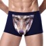 Herren-Boxershorts mit Wolf J2638 blau