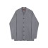 Herren-Button-Down-Pullover F279 grau