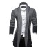 Herren-Cardigan F303 grau