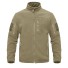 Herren-Fleecejacke mit Taschen khaki