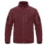 Herren-Fleecejacke mit Taschen weinrot