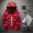 Herren-Frühlingsjacke im Camouflage-Design J751 rot