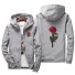 Herren-Herbstjacke mit Rose J3162 grau