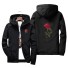 Herren-Herbstjacke mit Rose J3162 schwarz