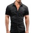 Herren-Jeanshemd F458 schwarz