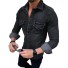 Herren-Jeanshemd F536 schwarz