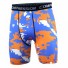 Herren-Kompressionsshorts mit Army-Muster blau-orange