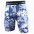 Herren-Kompressionsshorts mit Army-Muster blau