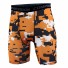 Herren-Kompressionsshorts mit Army-Muster orange