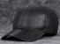 Herren-Leder-Cap T173 schwarz