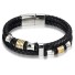 Herren-Lederarmband H258 golden