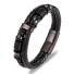 Herren-Lederarmband H258 schwarz