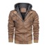 Herren-Lederjacke beige