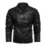 Herren-Lederjacke F1058 schwarz