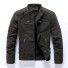 Herren-Lederjacke F1070 armeegrün