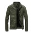 Herren-Lederjacke F1091 armeegrün