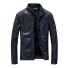 Herren-Lederjacke F1091 dunkelblau