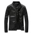 Herren-Lederjacke F1091 schwarz