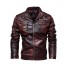 Herren-Lederjacke F1147 dunkelrot